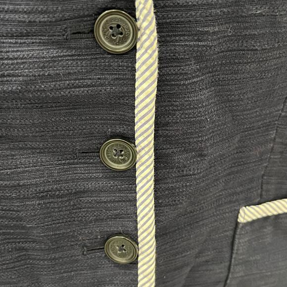 Brooks Brothers Women's Petite 12P Navy Blue With Striped Trim Blazer - Picture 6 of 7